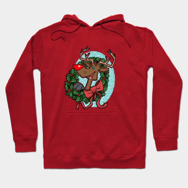 Deer Wreath Hoodie by RichCameron